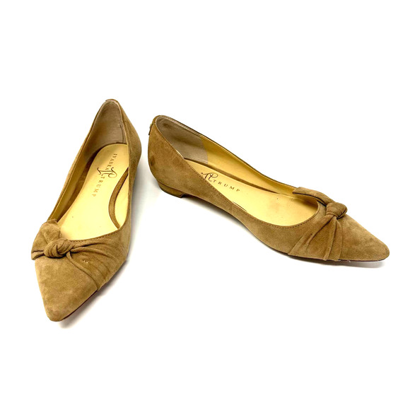 Ivanka Trump size 7 leather suede‎ flats brown tan - Picture 1 of 8